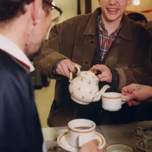 Athlete Jonathan Edwards Jonathan Edwards pours the tea as he officially Athlete Jonathan Edwards Jonathan Edwards pours the tea as he officially