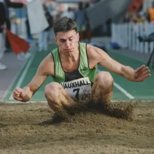 Athlete Jonathan Edwards Jonathan Edwards takes part in the Triple Jump Athlete Jonathan Edwards Jonathan Edwards takes part in the Triple Jump