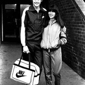 Athlete Steve Cram modelling some sports wear in March 1982 Athlete Steve Cram modelling some sports wear in March 1982