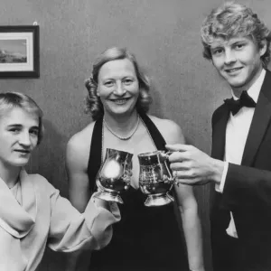 Athlete Steve Cram Olympic gold medalist Mary Peters (centre Athlete Steve Cram Olympic gold medalist Mary Peters (centre