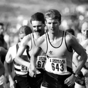Athlete Steve Cram Steve Cram in action - unknown details 28 October 1989 Athlete Steve Cram Steve Cram in action - unknown details 28 October 1989
