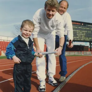 Steve Cram Hands Over to Craig Bone Print 1992