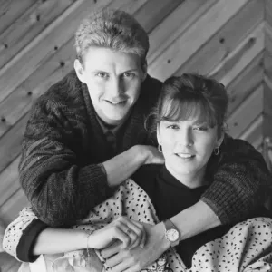 Leichtathlet Steve Cram zu Hause mit seiner Frau Karen, den 4. November 1986