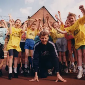 Steve Cram Launches Children's Cancer Run Print 1997