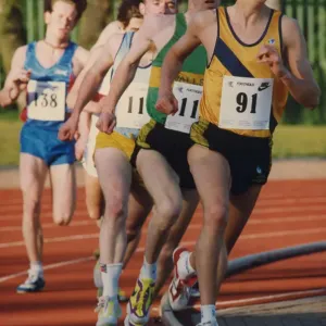 Athlete Steve Cram Steve Cram leads the pack in an 800 metre Tyneside Athlete Steve Cram Steve Cram leads the pack in an 800 metre Tyneside