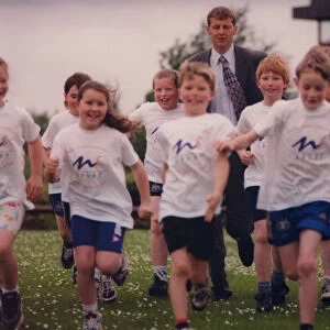 Athlete Steve Cram Steve Cram trains with pupils from Allendale County