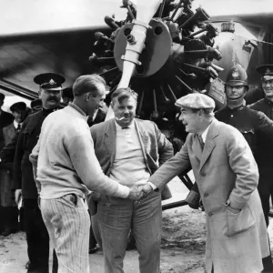 Atlantic Flight in Round-The-World Attempt The monoplane Atlantic Flight in Round-The-World Attempt The monoplane
