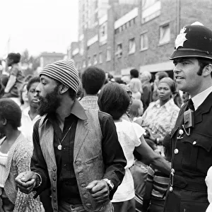 Atmosphere at the Notting Hill Carnival. 29th August 1976