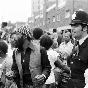 L'ambiance du carnaval de Notting Hill. 29 août 1976.