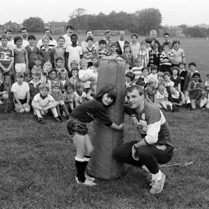 Attempting to make her mark in the mens game of Rugby League is nine year old Sarah Attempting to make her mark in the mens game of Rugby League is nine year old Sarah