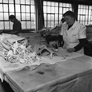 Au Fait girdle manufacture at the Spirella Corset factory in Letchworth 14th January 1949