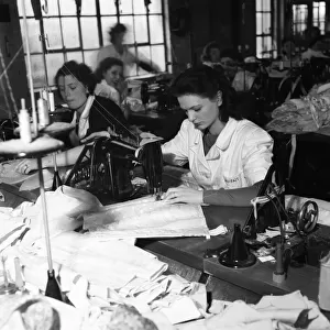Au Fait girdle being sewn at the Spirella Corset factory in Letchworth 14th January 1949