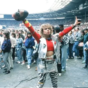 Audience gather outside the Wembley Stadium prior to the Michael Jackson concert