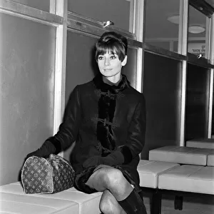 Audrey Hepburn at Heathrow Airport London. 5th November 1966
