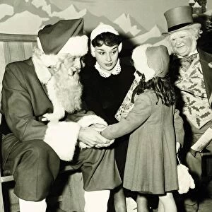 Audrey Hepburn November 1950 Father Christmas