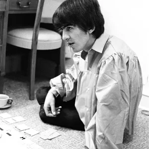 August 1964 George Harrison at Bel Air Home Print
