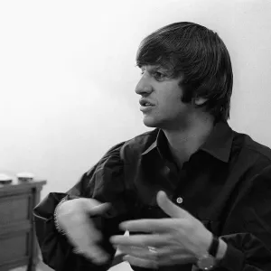 August 1964 Ringo Starr at rented Bel Air home during Beatles tour
