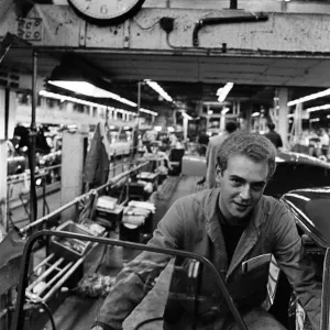 The Austin Mini car assembly line night shift at Longbridge, Birmingham, West Midlands The Austin Mini car assembly line night shift at Longbridge, Birmingham, West Midlands