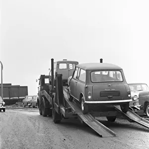 The Austin Mini production line at Longbridge. 10th March 1963