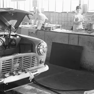 The Austin Mini production line at Longbridge. 10th March 1963 The Austin Mini production line at Longbridge. 10th March 1963