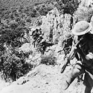 Australian troops set out to occupy a commanding tactical position in Syria