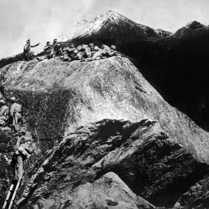 Austrians Defend Mountain Outpost, Isonzo District Print Austrians Defend Mountain Outpost, Isonzo District Print