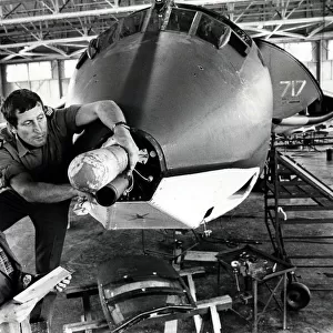 Aviation - RAF St Athan - Members of No 2 Engineering Squadron at work on a RAF Victor K2
