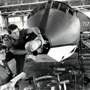 RAF St Athan Victor K2 Aircraft Maintenance Print 1982 RAF St Athan Victor K2 Aircraft Maintenance Print 1982
