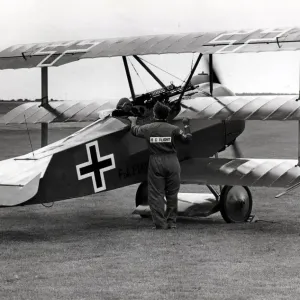 Aviation Print: RAF St Athan Fokker DR1 Triplane Replica Aviation Print: RAF St Athan Fokker DR1 Triplane Replica
