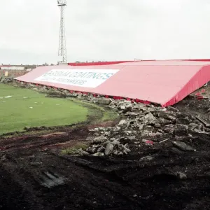 Ayresome Park, the home of Middlesbrough F. C is demolished following the clubs move to