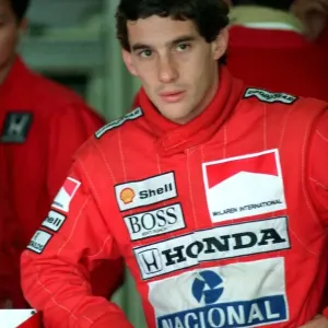 AYRTON SENNA, RACING DRIVER AT THE FORMULA 1 BRITISH GRAND PRIX AT SILVERSTONE - 1989