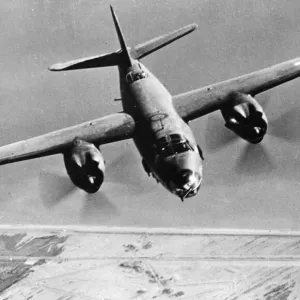 A B-26 Marauder over France. May 1944