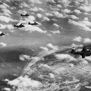 B-26 Marauder Medium Bombers in Flight Print