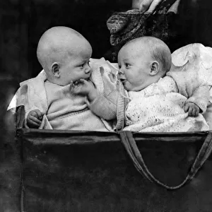 Babies born in blitz Victor and Victoria, twins of Mrs Dorothy Sprot