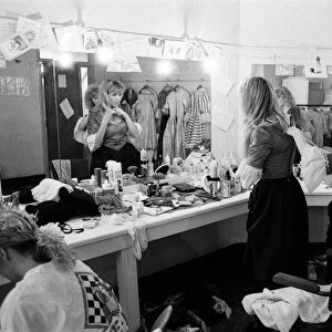 Backstage at the Empire Theatre, Liverpool, during the Cinderella pantomime