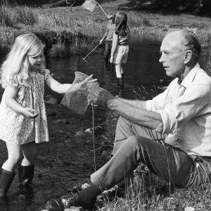 Sir Alec Douglas Home with Granddaughter Clare, 1972 Print Sir Alec Douglas Home with Granddaughter Clare, 1972 Print