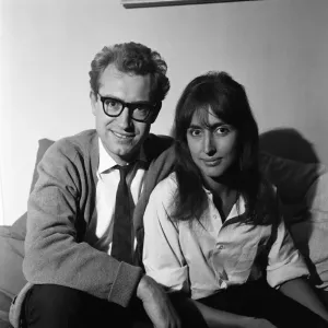 Bamber Gascoigne Print, a photograph of the TV personality at home