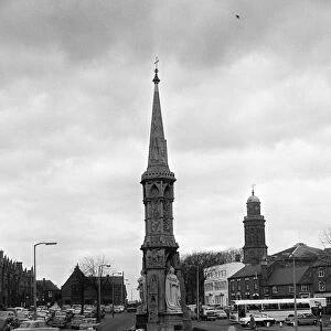 Banbury Cross, Banbury, Oxfordshire. 9th March 1966