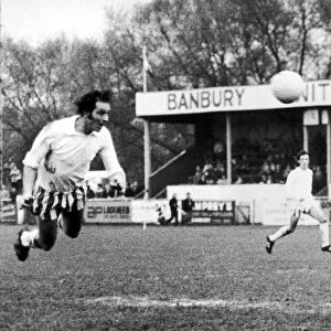 Banbury United v Yarmouth. 3rd March 1973. Banbury centre forward Tony Jacques