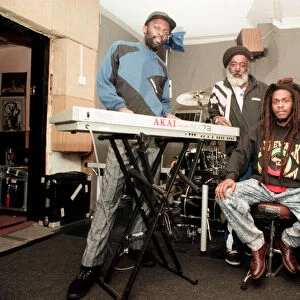Band members from Steel Pulse, who are flying out to the USA