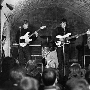 Band performing on stage at the famous Cavern Club in Liverpool, 1964. P018551