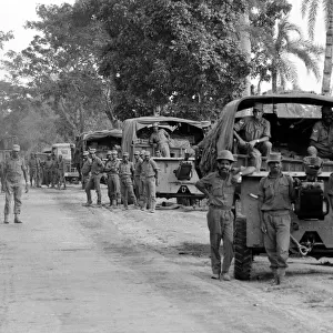 Bangladesh War of Independence 1971 Elements of the Indian army waiting on the road