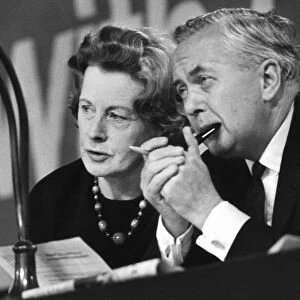 Barbara Castle and Harold Wilson October 1966 at the Labour Party Conference