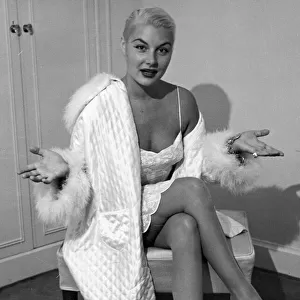Barbara Payton July 1952 Actress Pictured in her hotel room in London