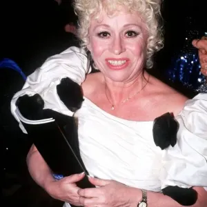 Barbara Windsor TV Film Actress at the Odeon Leicester Square in March 1989