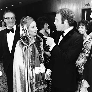 Barbra Streisand Singer and Actress with James Caan at the Royal Command Performance of