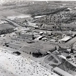 Barry - Island - Aerial shot of Barry Island with the pleasure park and Butlin