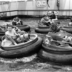 Barry Island Print - Bumper Boats at the Funfair Barry Island Print - Bumper Boats at the Funfair