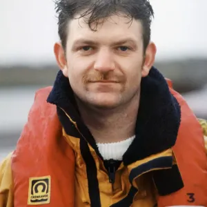 Barry lifeboat member Dave Moore. 18th January 1998 Barry lifeboat member Dave Moore. 18th January 1998
