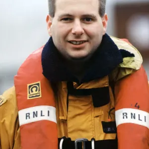Barry lifeboat member Dave Phillips. 19th January 1998 Barry lifeboat member Dave Phillips. 19th January 1998